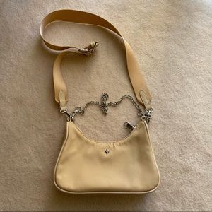 Beige nylon bag